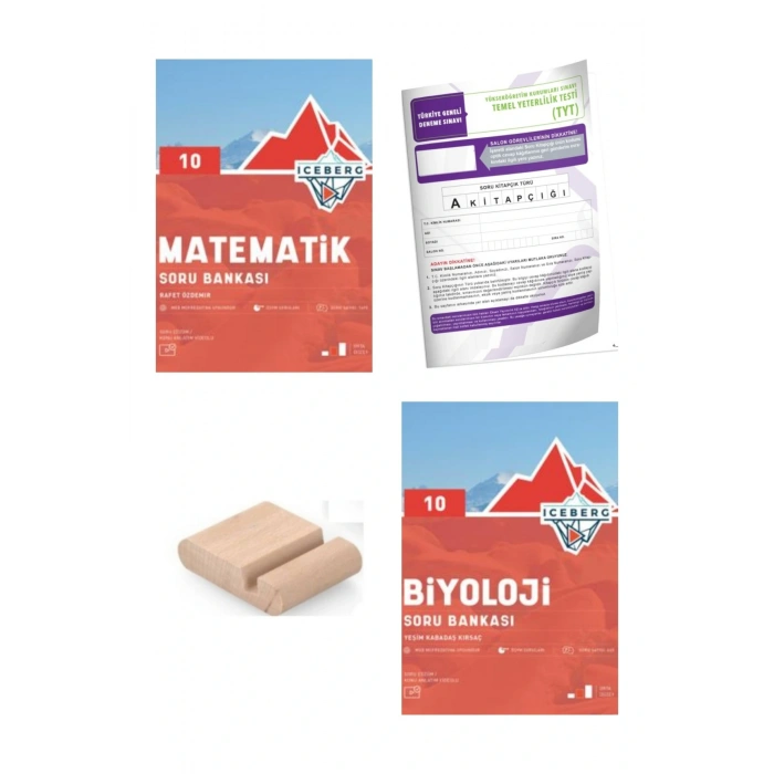 10.Sınıf ICEBERG Biyoloji Matematik Soru Bankası YENİ MÜFREDAT+Deneme+Telefon Tutucu
