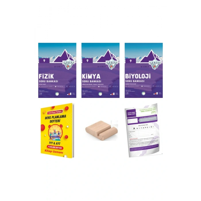 9.Sınıf ICEBERG Fizik Kimya Biyoloji Soru Bankası YENİ MÜFREDAT+Plan Defteri+Deneme+Telefon Tutucu
