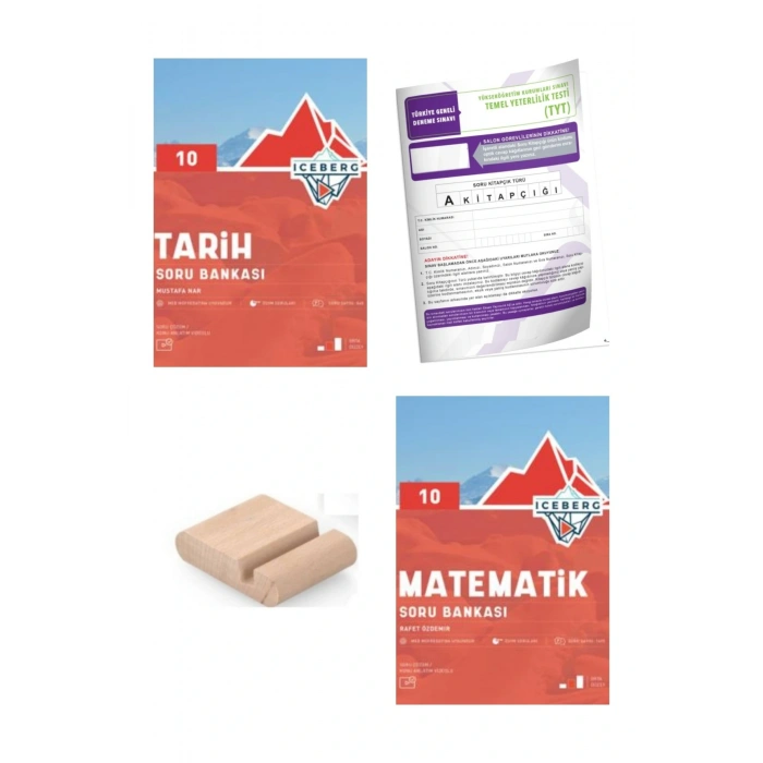 10.Sınıf ICEBERG Tarih Matematik Soru Bankası YENİ MÜFREDAT+Deneme+Telefon Tutucu