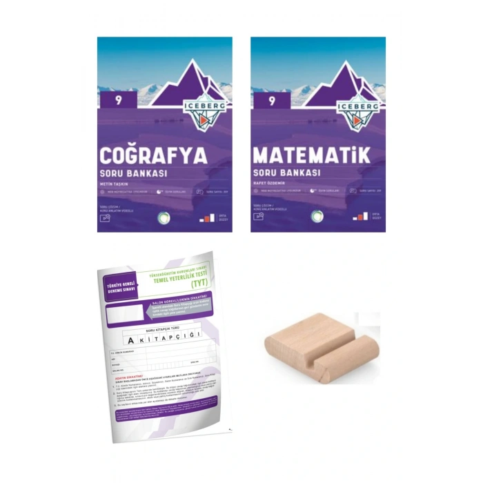 9.Sınıf ICEBERG Coğrafya Matematik Soru Bankası YENİ MÜFREDAT+Deneme+Telefon Tutucu