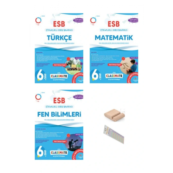 6.Sınıf Classmate Matematik Fen Türkçe Etkinlikli Soru Bankası YENİ MÜFREDAT+Tutucu+Çözüm Ayracı