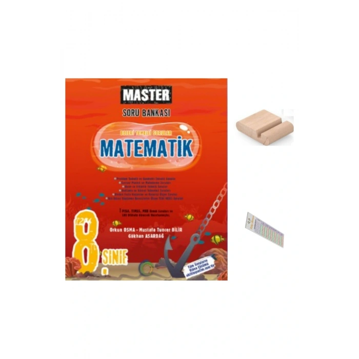 8.Sınıf MASTER Matematik Soru Bankası 2026 LGS +Telefon Tutucu+Çözüm Ayracı