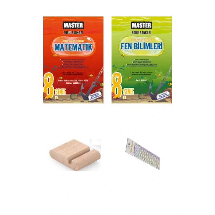 8.Sınıf MASTER Fen Bilgisi Matematik Soru Bankası 2026 LGS +Telefon Tutucu+Çözüm Ayracı