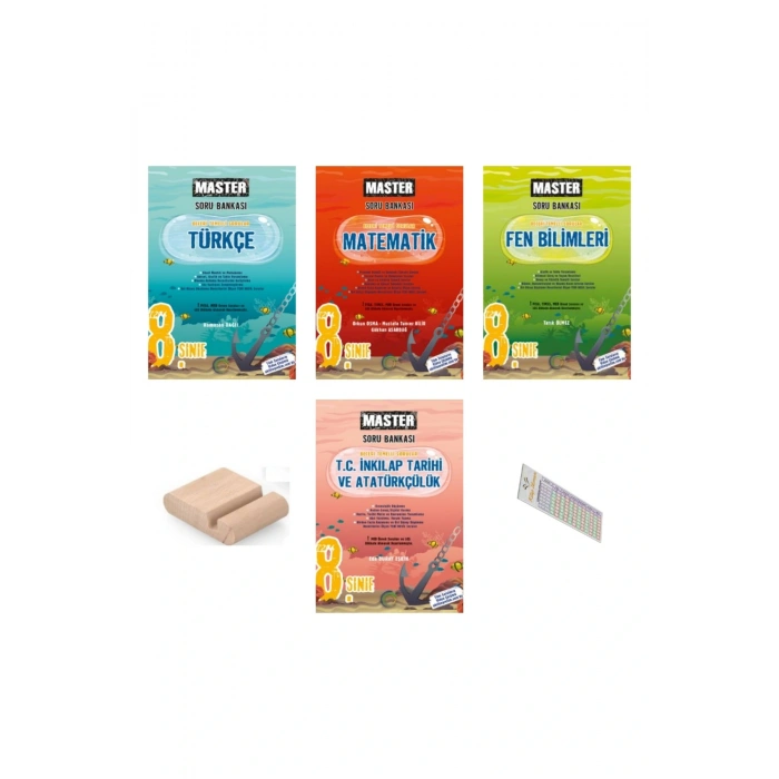 8.Sınıf MASTER Matematik Türkçe İnkilap Fen Soru Bankası 2026 LGS +Telefon Tutucu+Çözüm Ayracı