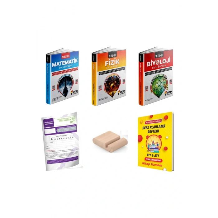 9.Sınıf Fizik Biyoloji Matematik Soru Bankası YENİ MÜFREDAT+Plan Defteri+Telefon Tutucu+Deneme