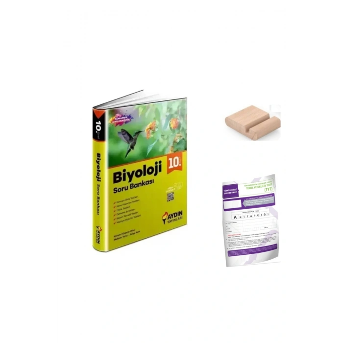 10.Sınıf Biyoloji Soru Bankası YENİ MÜFREDAT+Telefon Tutucu+Deneme