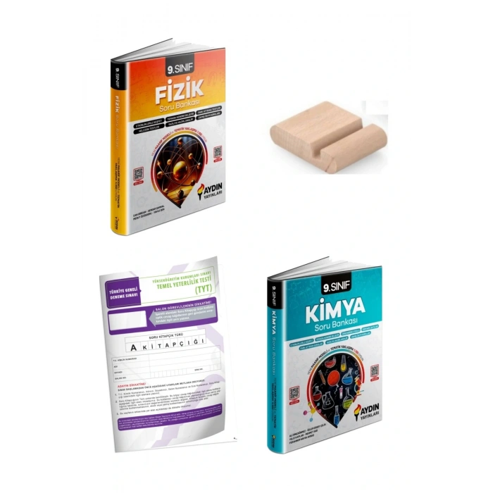 9.Sınıf Kimya Fizik Soru Bankası YENİ MÜFREDAT+Telefon Tutucu+Deneme