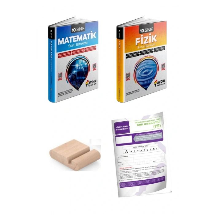 10.Sınıf Matematik Fizik Soru Bankası YENİ MÜFREDAT+Telefon Tutucu+Deneme