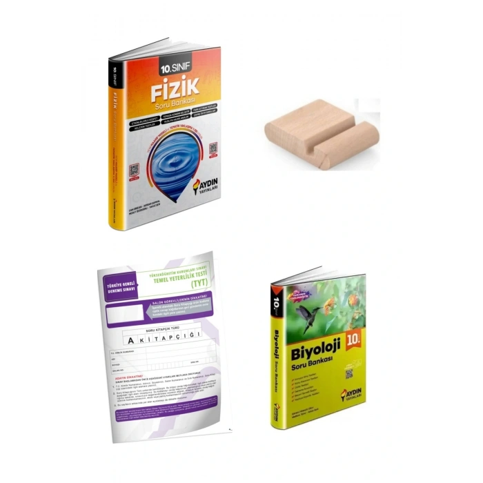 10.Sınıf Fizik Biyoloji Soru Bankası YENİ MÜFREDAT+Telefon Tutucu+Deneme