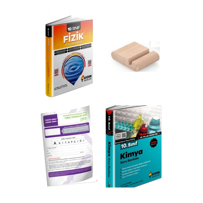 10.Sınıf Kimya Fizik Soru Bankası YENİ MÜFREDAT+Telefon Tutucu+Deneme