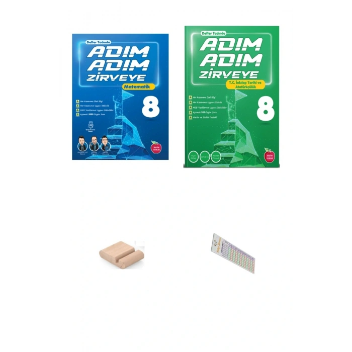 8.Sınıf ADIM ADIM ZİRVEYE Matematik İnkilap Soru Bankası 2026 LGS +Telefon Tutucu+Çözüm Ayracı