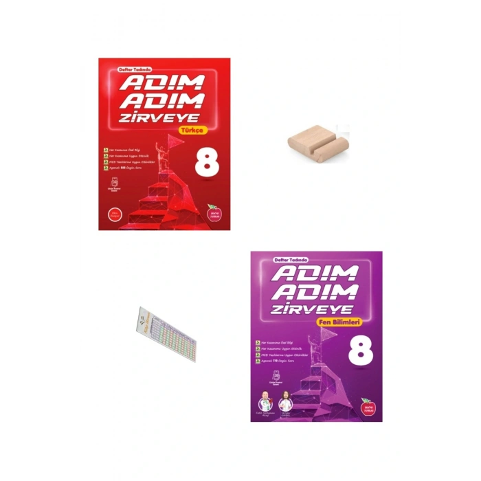 8.Sınıf ADIM ADIM ZİRVEYE Türkçe Fen Bilimleri Soru Bankası 2026 LGS +Telefon Tutucu+Çözüm Ayracı