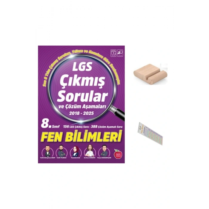 LGS Fen Çıkmış Sorular ve Çözüm Aşamaları 2018-2025 ( Yıllara ve Konulara Göre) +Telefon Tutucu