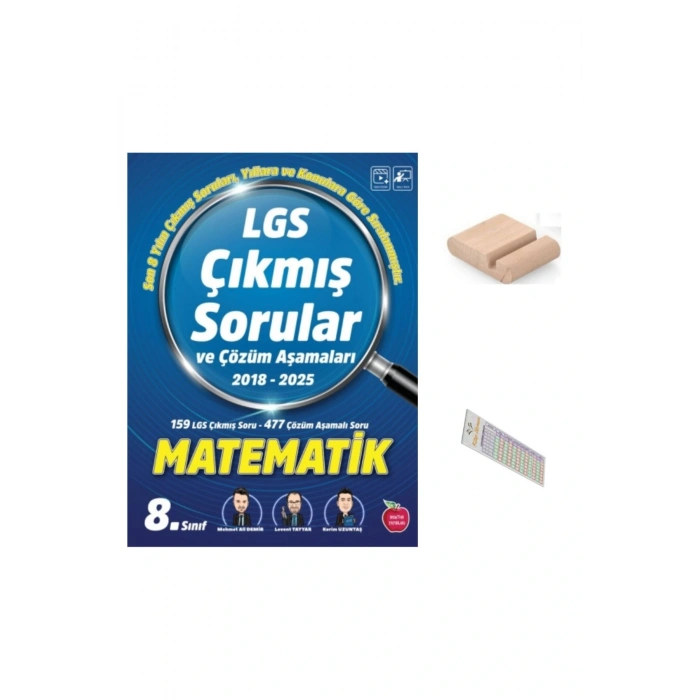LGS Matematik Çıkmış Sorular ve Çözüm Aşamaları 2018-2025 ( Yıllara ve Konulara Göre)+Telefon Tutucu