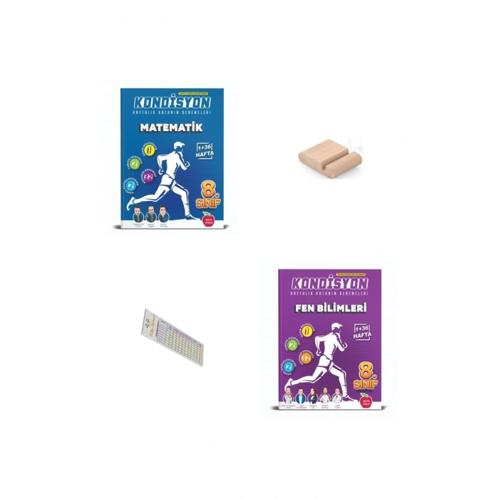 8.Sınıf KONDİSYON Haftalık Matematik Fen Kazanım Denemeleri 2026 LGS +Telefon Tutucu+Çözüm Ayracı