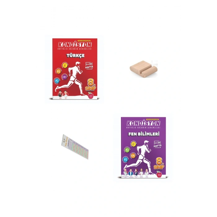 8.Sınıf KONDİSYON Haftalık Fen Türkçe Kazanım Denemeleri 2026 LGS +Telefon Tutucu+Çözüm Ayracı