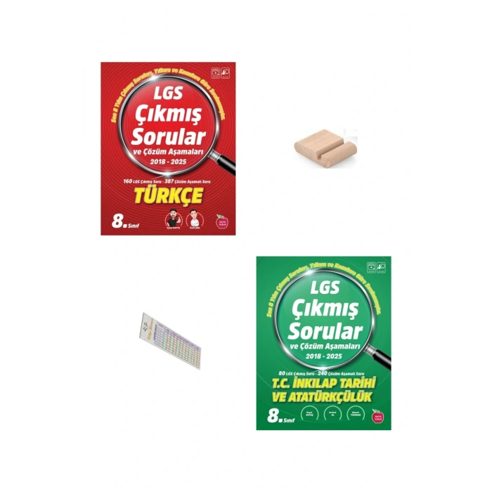 LGS Çıkmış Sorular ve Çözüm Aşamaları 2018-2025 (İnkılap Türkçe ) +Telefon Tutucu+Çözüm Ayr