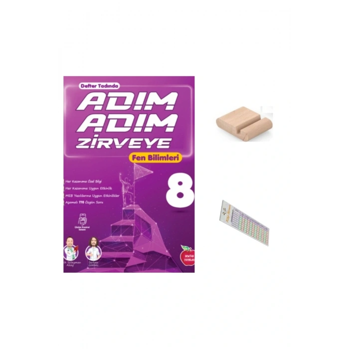 8.Sınıf ADIM ADIM ZİRVEYE Fen Bilimleri Soru Bankası 2026 LGS +Telefon Tutucu+Çözüm Ayracı