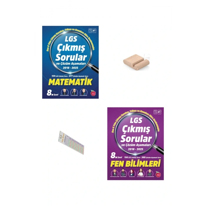 LGS Çıkmış Sorular ve Çözüm Aşamaları 2018-2025 Matematik Fen ) +Telefon Tutucu+Çözüm Ayr