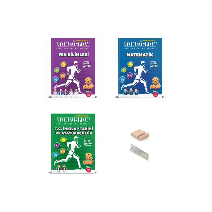 8.Sınıf KONDİSYON Haftalık Fen Bilgisi Matematik İnkilap Kazanım Denemeleri 2026 LGS Telefon Tutucu