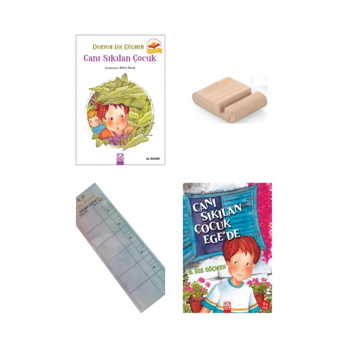 Canı Sıkılan Çocuk 1 ve 2 / Dursun Ege Göçmen/ 3. Sınıf / 8-9 Yaş Hikaye+Tablet Tutucu+Takip Ayracı