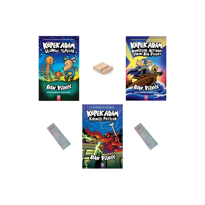 KÖPEK ADAM SET - 4 / ULUMALI TEPLER / DENİZLER ALTINDA 20BİN FESAT/ KIRMIZI PATİLER +Tablet Tutucu