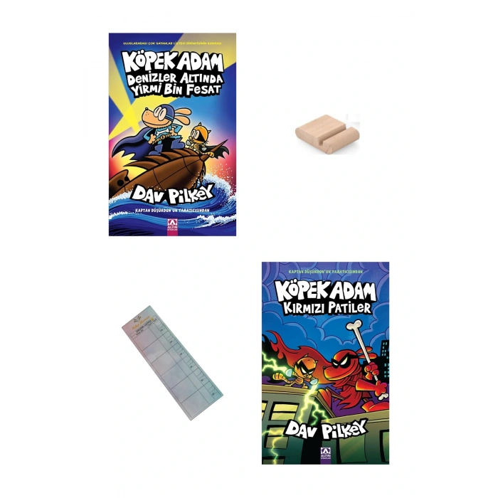 KÖPEK ADAM 11 ve 12 / DENİZLER ALTINDA 20BİN FESAT / KIRMIZI PATİLER/8-12 Yaş Hikaye +Tablet Tutucu