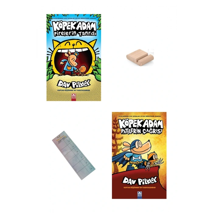 KÖPEK ADAM 5. ve 6. KİTAP /PİRELERİN TANRISI / PATİLERİN ÇAĞRISI / 8-12 Yaş Hikaye +Tablet Tutucu
