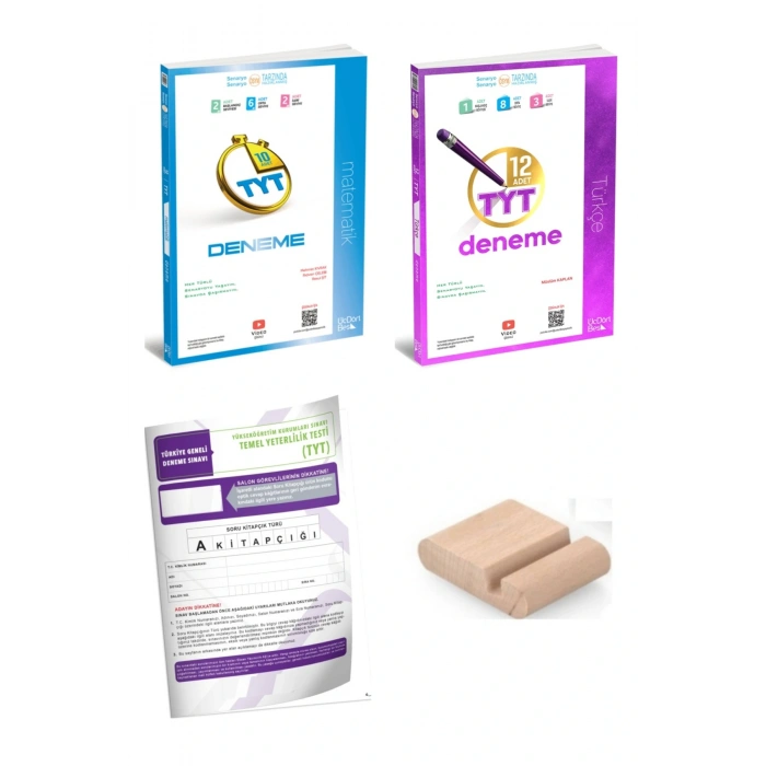 TYT Matematik Türkçe Deneme / Branş Deneme ÜçDörtBeş - 345 / YKS 2026 + TYT Deneme + Telefon Tutucu