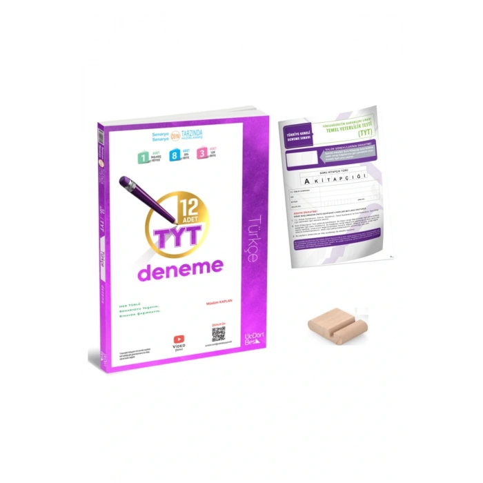 TYT Türkçe Deneme / 12 Branş Deneme ÜçDörtBeş - 345 / YKS 2026 + TYT Deneme+Telefon Tutucu