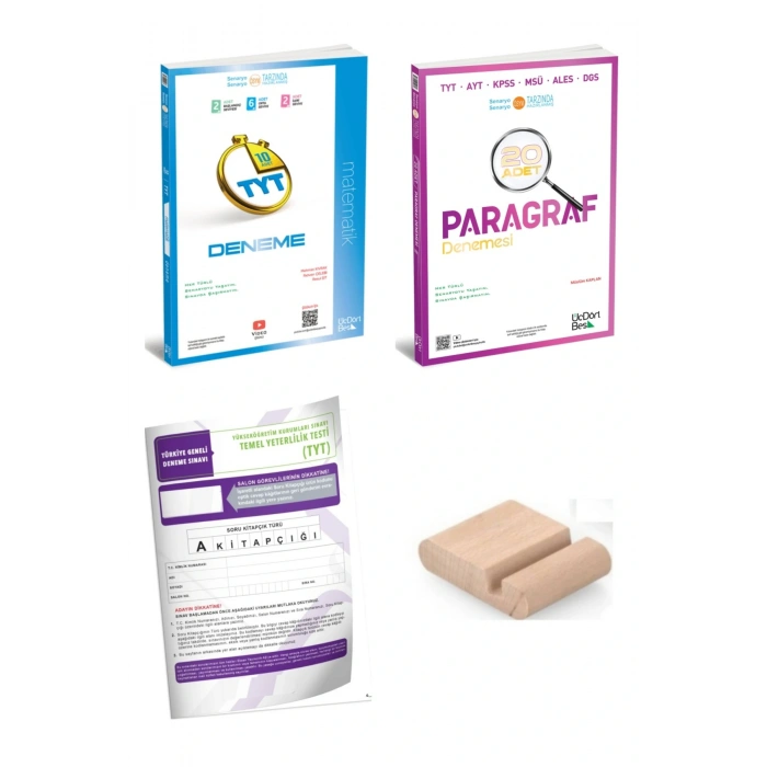 TYT Paragraf Matematik Deneme / Branş Deneme ÜçDörtBeş - 345 / YKS 2026 + TYT Deneme+ Tutucu