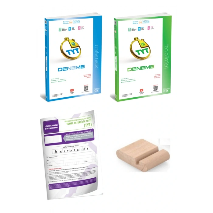 TYT Matematik Fen Deneme / Branş Deneme ÜçDörtBeş - 345 / YKS 2026 + TYT Deneme+Telefon Tutucu