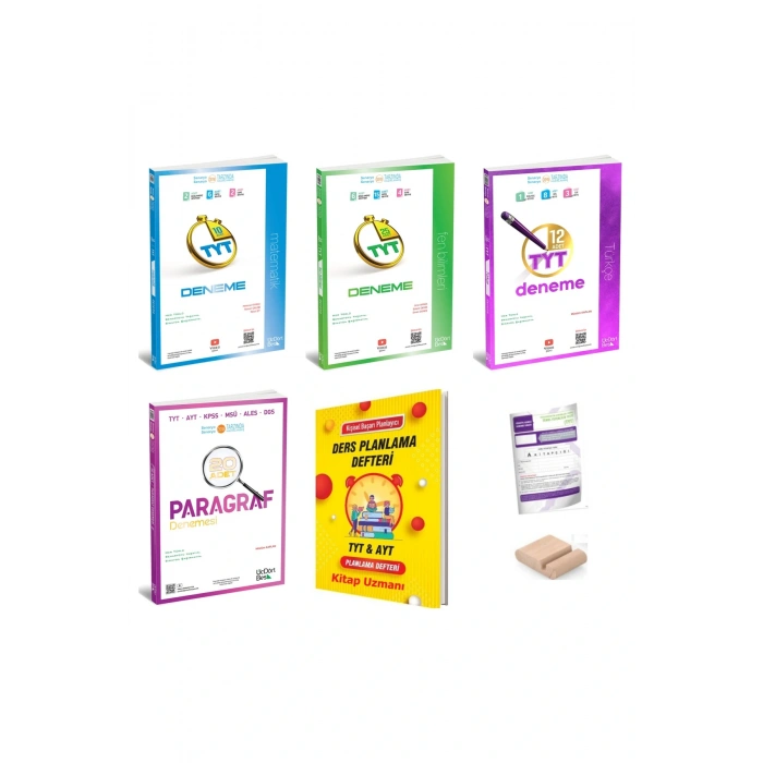 TYT SAYISAL Denemesi / Prg Türkçe Mat Fen / ÜçDörtBeş 345 /YKS 2026+TYT Deneme+Tlfn Tutucu+Plan Deft