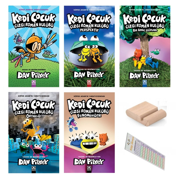 KEDİ ÇOCUK SET 5 Kitap / ÇİZGİ ROMAN KULÜBÜ ORTAKLIĞI-PERSPEKTİF-BİR AMAÇ UĞRUNA FENOMEN /9-12 Yaş Hikaye
