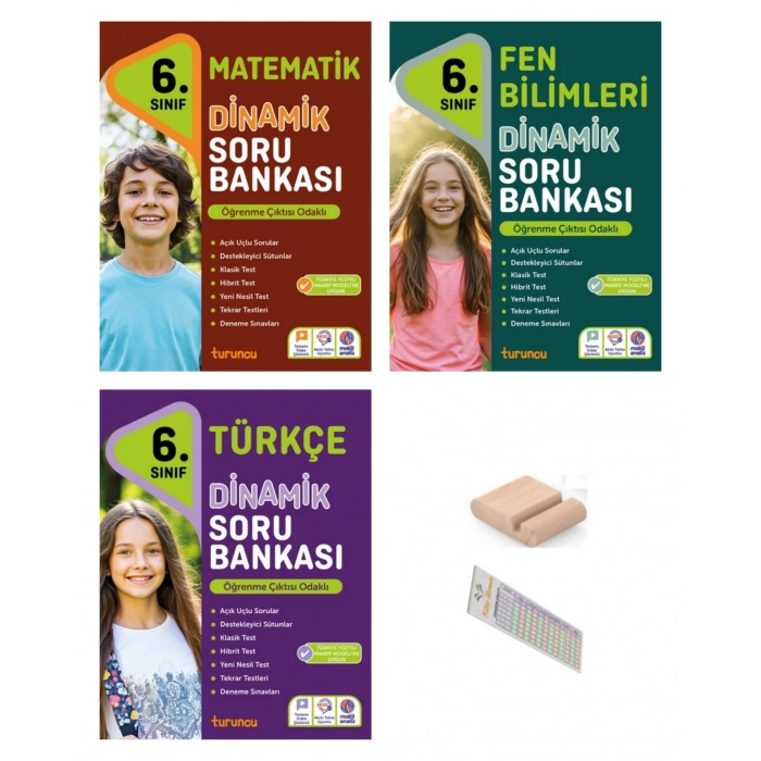 6.Sınıf Dinamik Fen Bilgisi Matematik Türkçe 2026 Maarif Müfredat +Telefon tutucu+Çözüm Ayracı