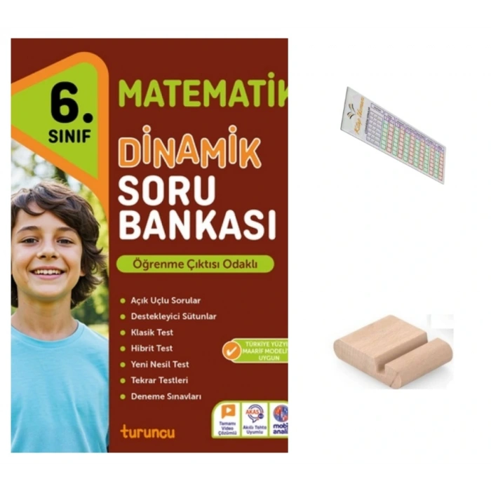 6.Sınıf Dinamik Matematik Soru Bankası 2026 Maarif Müfredat+Telefon Tutucu+Çözüm Ayracı