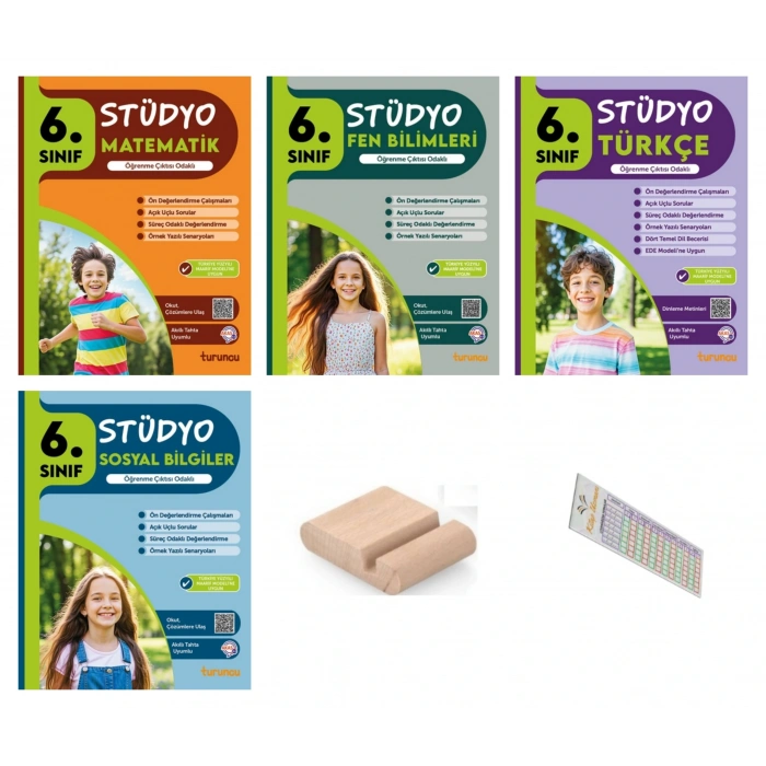 6.Sınıf Stüdyo Matematik Sosyal Fen Türkçe Soru Bankası 2026 Maarif Müfredat+Telefon Tutucu