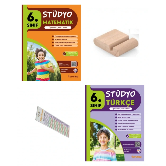 6.Sınıf Stüdyo Matematik Türkçe Soru Bankası 2026 Maaraf Müfredat+Telefon Tutucu+Çözüm Ayracı