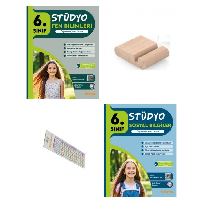 6.Sınıf Stüdyo Sosyal Bilgiler Fen Bilgisi Soru Bankası 2026 Maarif Müfredat+Telefon Tutucu
