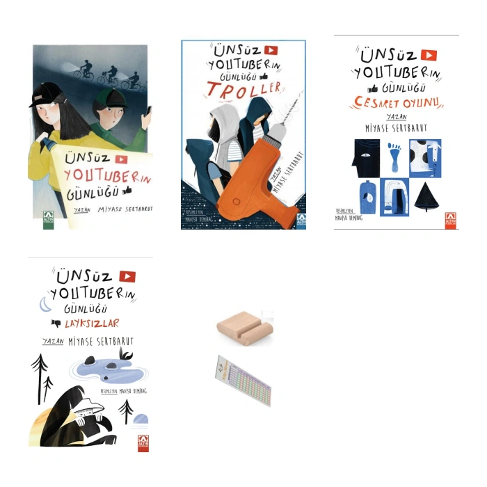 7. ve 8. Sınıf Ünsüz Youtuberin Günlüğü SETİ 4 Kitap Miyase Sertbarut