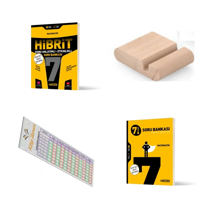 7. Sınıf Matematik Hibrit Etkinlikli + Soru Bankası Maarif Model 2027 + telefon Tutucu + Çözüm Ayracı