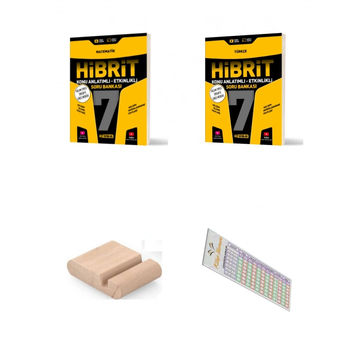 7. Sınıf Matematik ve Türkçe Hibrit Soru Bankası - Maarif Model 2027 + Telefon Tutucu + Çözüm Ayracı