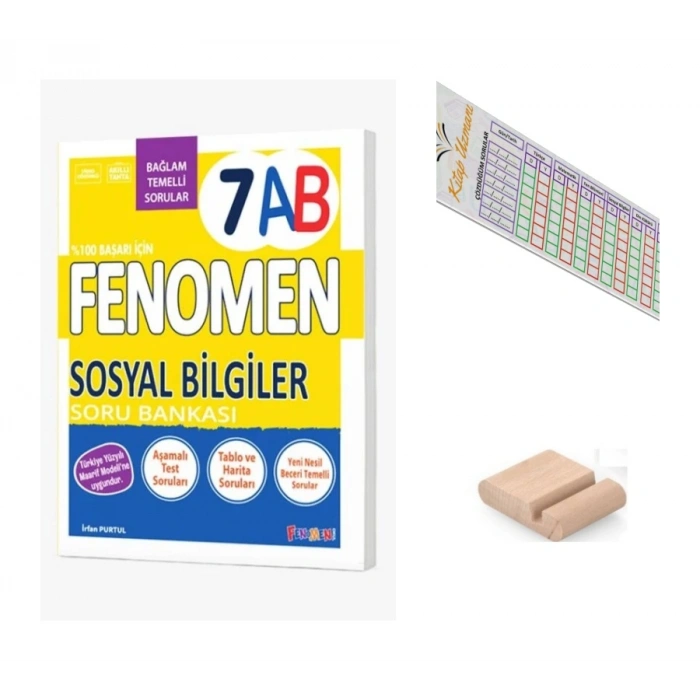 7.Sınıf 7AB Sosyal Bilgiler Soru Bankası 2027 Maarif Model+Telefon Tutucu+Maarif Defteri