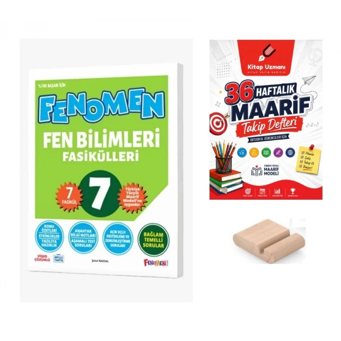 7.Sınıf Fen Bilimleri Fasikülleri 2027 Maarif Model+Telefon Tutucu+Maarif Defteri