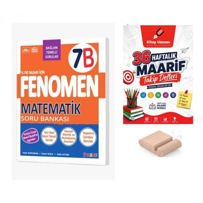 7.Sınıf 7B Matematik Soru Bankası 2027 Maarif Model+Telefon Tutucu+Maarif Defteri