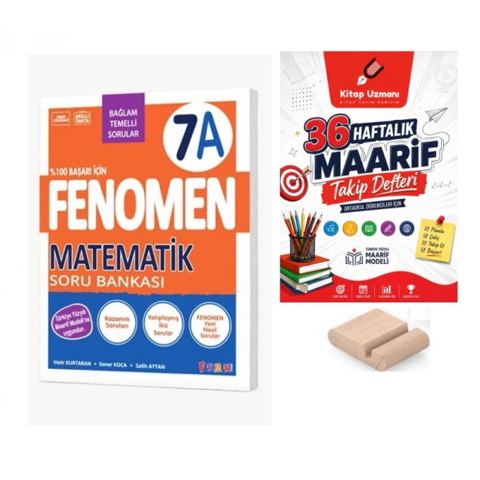 7.Sınıf 7A Matematik Soru Bankası 2027 Maarif Model+Telefon Tutucu+Maarif Defteri