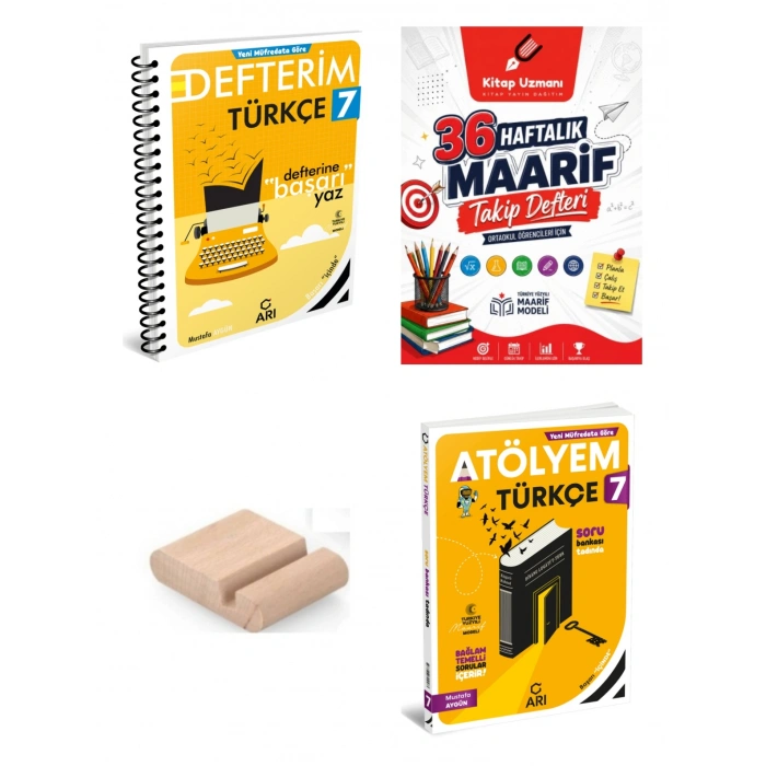7.Sınıf Türkçe Atölyem Ve Defter 2027 Maarif Model+Telefon Tutucu+Maarif Defteri