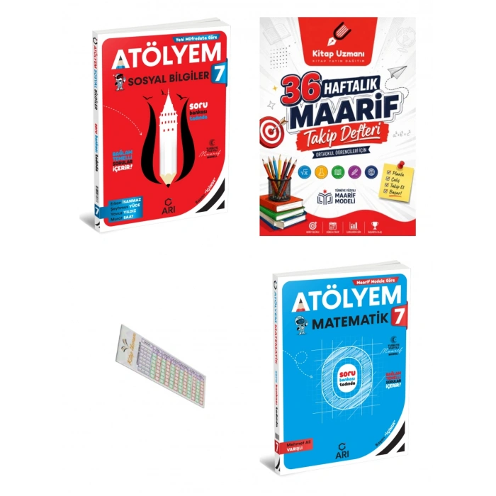 7.Sınıf Matematik Sosyal Atölyem 2027 Maarif Model+Telefon Tutucu+Maarif Defteri