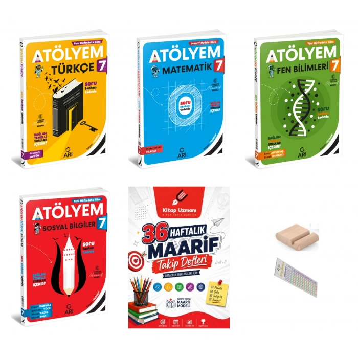 7.Sınıf Atölyem SETİ 2027 Maarif Model+Telefon Tutucu+Maarif Defteri