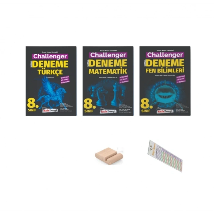 8. Sınıf LGS Branş Denemesi Türkçe+Matematik+Fen Challenger  + Telefon Tutucu